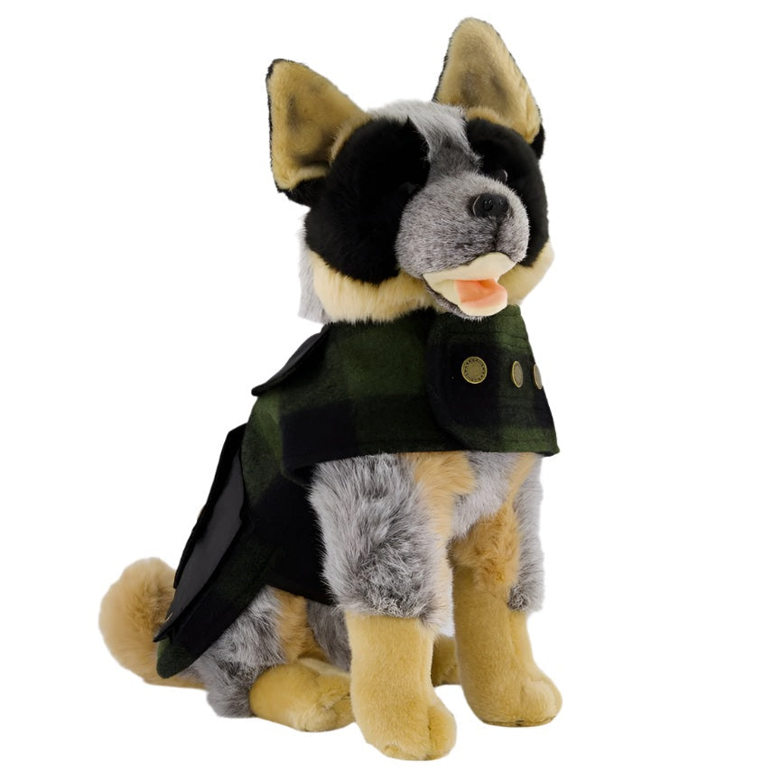 Swanndri SW13901 Classic Wool Dog Coat - Green/Black - Front View