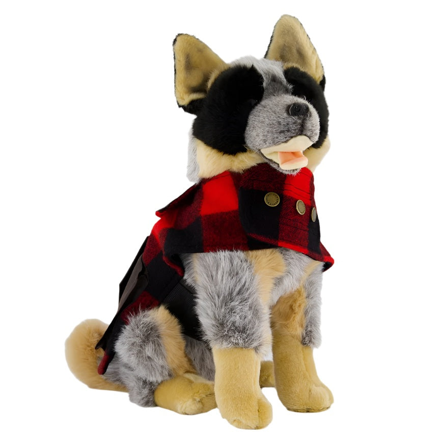Swanndri SW13901 Classic Wool Dog Coat - Red/Black - Front View