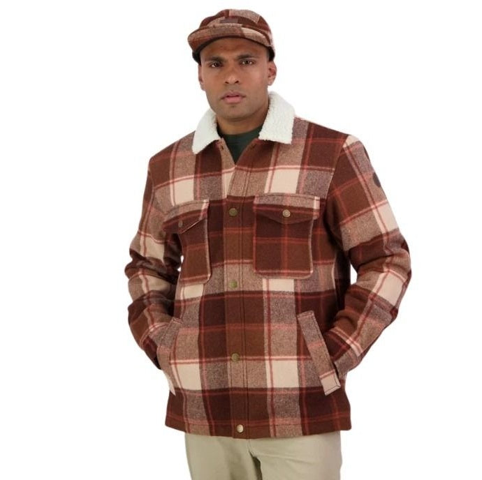 Swanndri SW204044M Mens Kaituna Sherpa Lined Jacket - Mackenzie Country Check - Front View