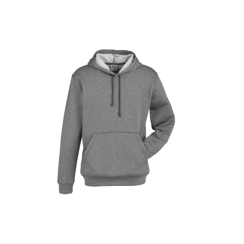 Biz Collection SW239ML Mens Hype Hoodie - Grey Marle - Back View