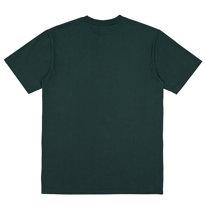 Plain dark green t-shirt on a white background