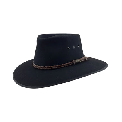 Statesman S0040090 Countryman Fur Felt Hat Black - Front View