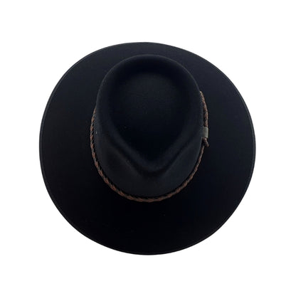Statesman S0040090 Countryman Fur Felt Hat Black - Top view