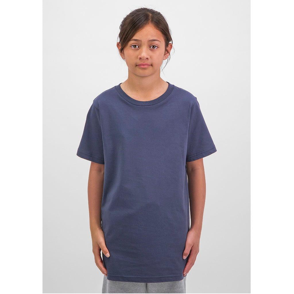 GOODMATES X1001K Kids Basis Short Sleeve Tee - Steel Blue - Alternative Front View