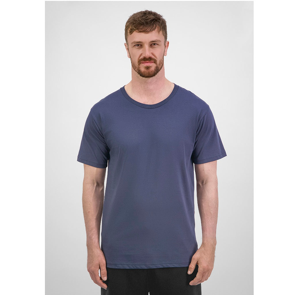 GOODMATES X1001M Mens Basis Short Sleeve Tee - Steel Blue - Alternative Front View