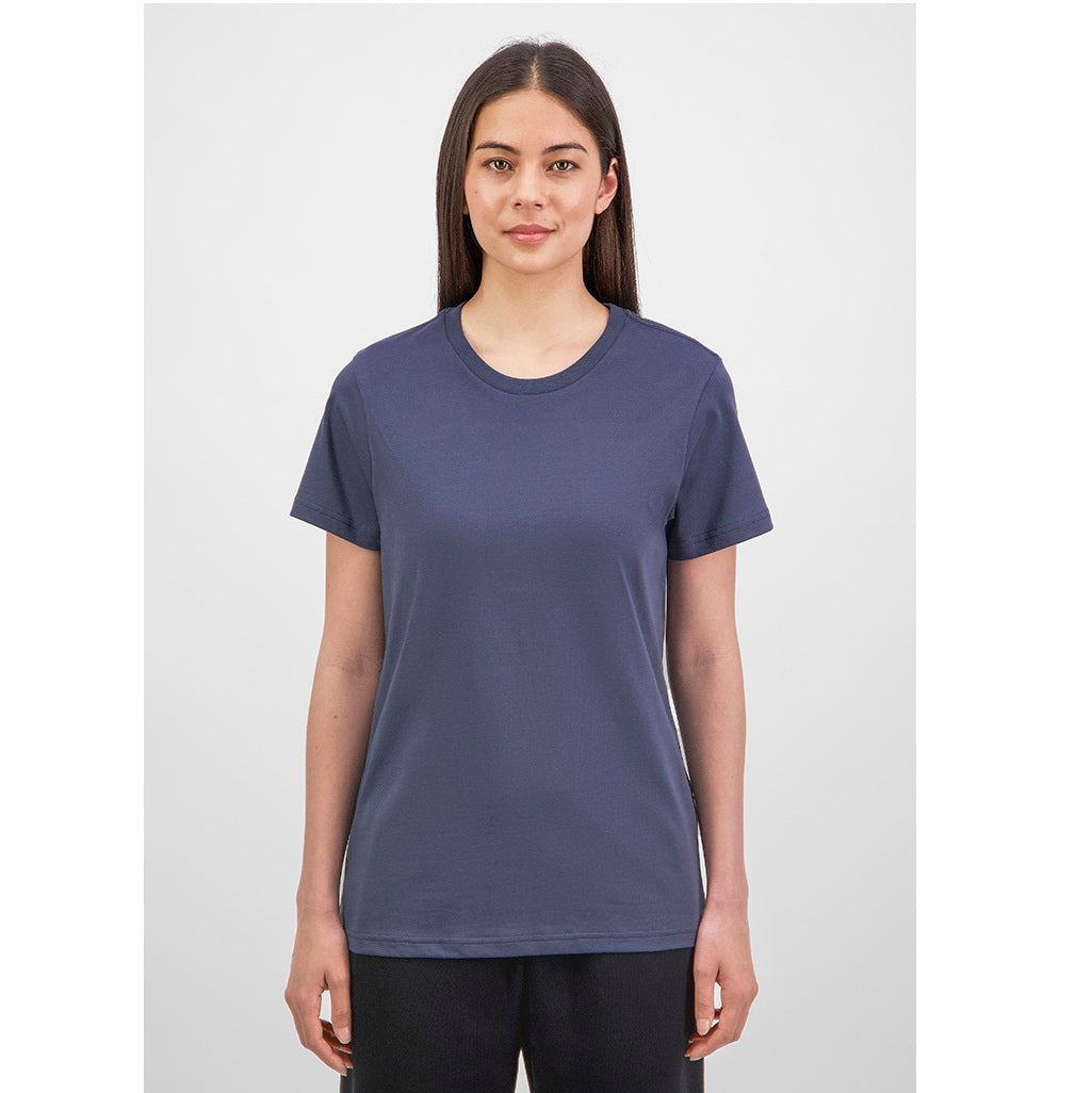 GOODMATES X1001W Womens Basis Short Sleeve Tee - Steel Blue - Alternative Front View