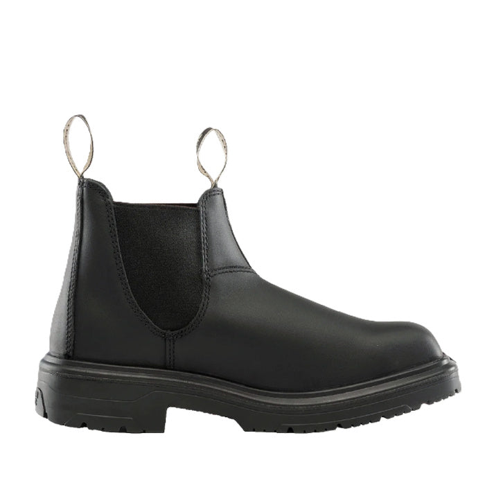 Mens Leather water resistant, extra comfort, pull on Steel Blue 313941 Hobart Square Toe Steel Cap Elastic Sided Boots