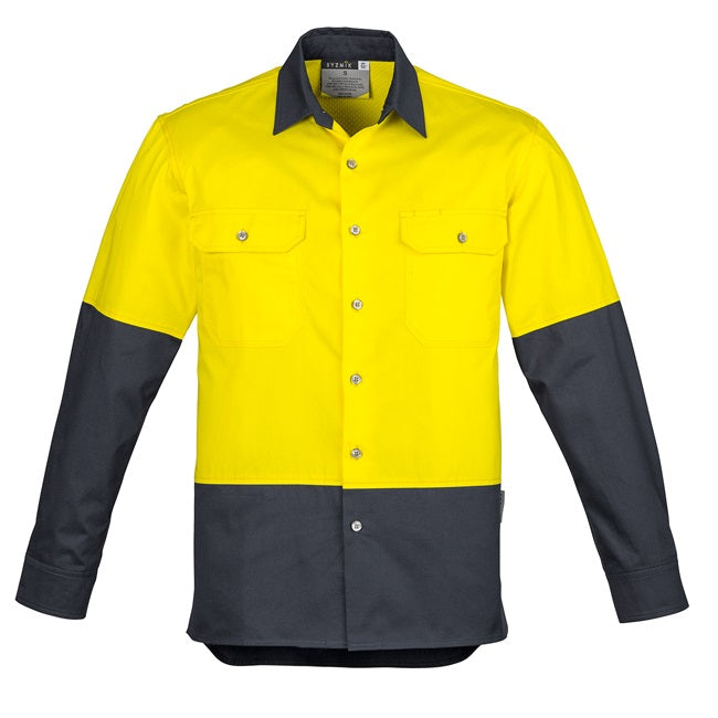 Syzmik ZW122 Mens HiVis Spliced Industrial Shirt