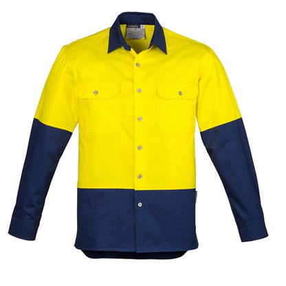 Syzmik ZW122 Mens HiVis Spliced Industrial Shirt
