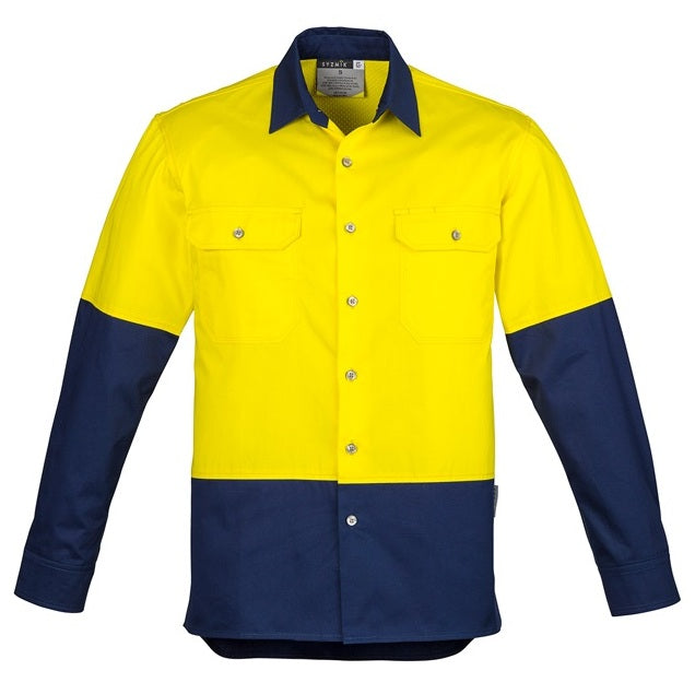 Syzmik ZW122 Mens HiVis Spliced Industrial Shirt