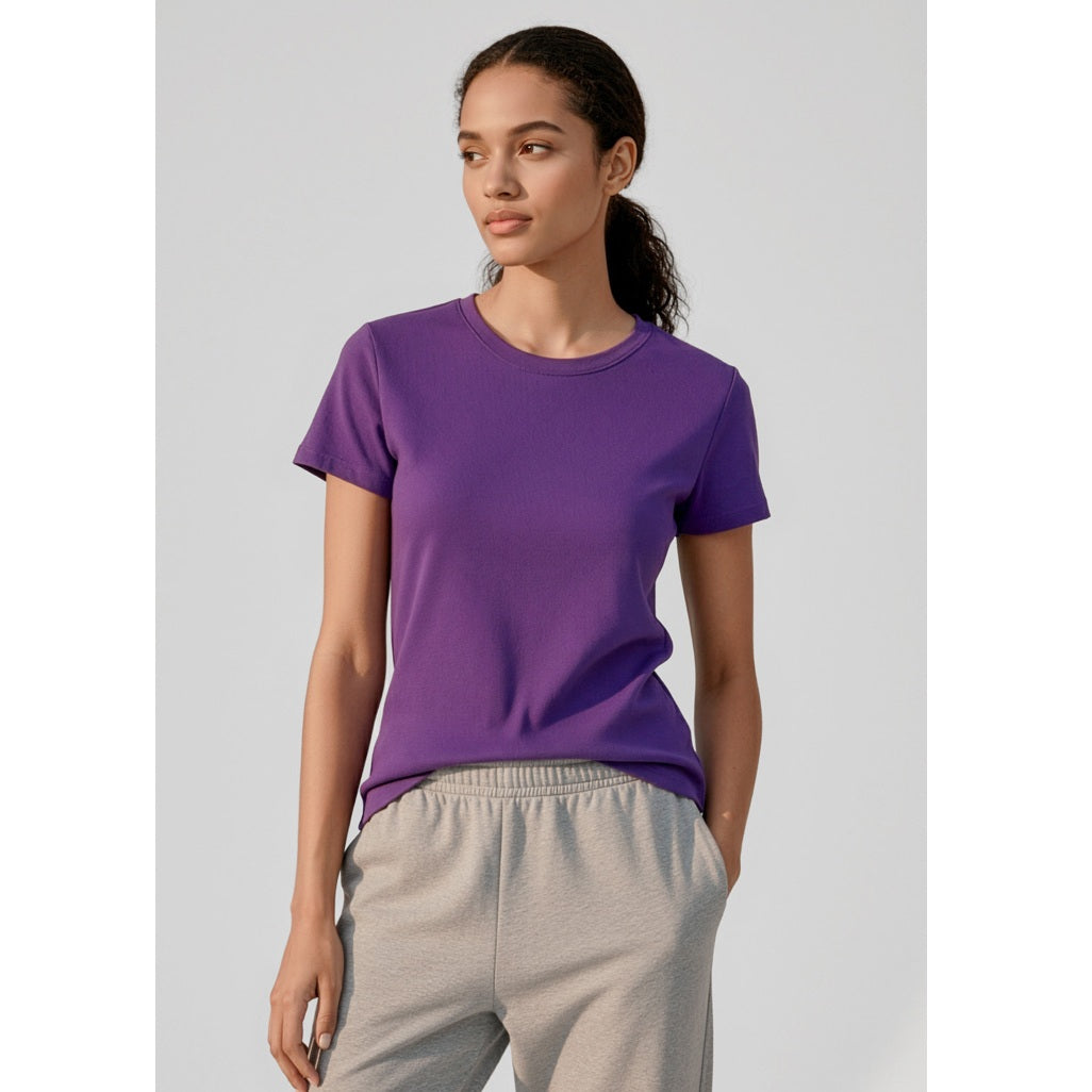 Biz Collection T10022 Ladies Ice Tee - Purple - Front View
