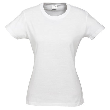 Biz Collection T10022 Ladies Ice Tee White - Front view