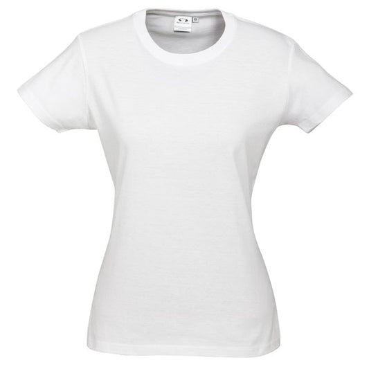 Biz Collection T10022 Ladies Ice Tee White - Front view