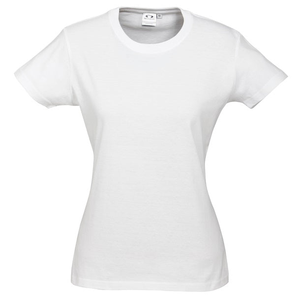 Biz Collection T10022 Ladies Ice Tee - White - Alternative Front View
