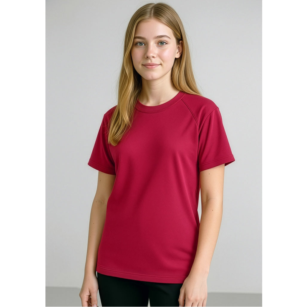 Biz Collection T301KS Kids Sprint Tee - Red - Alternative Front View