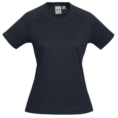 Biz Collection T301LS Ladies Sprint Tee Navy colour - Front view