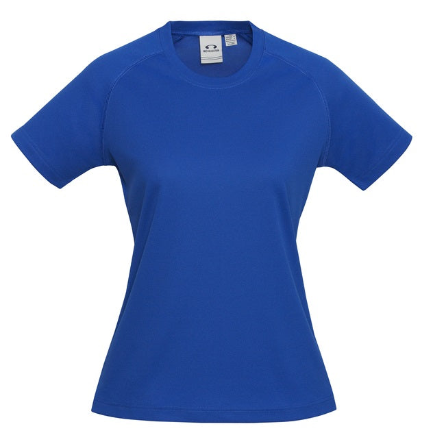 Biz Collection T301LS Ladies Sprint Tee Royal blue colour - Front view