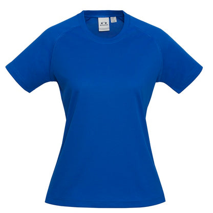 Biz Collection T301LS Ladies Sprint Tee Royal blue colour promotional uniforms or weekend wear curved style modern fit premium quality