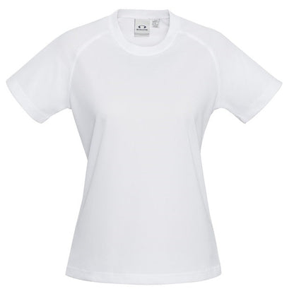 Biz Collection T301LS Ladies Sprint Tee White colour - Front view