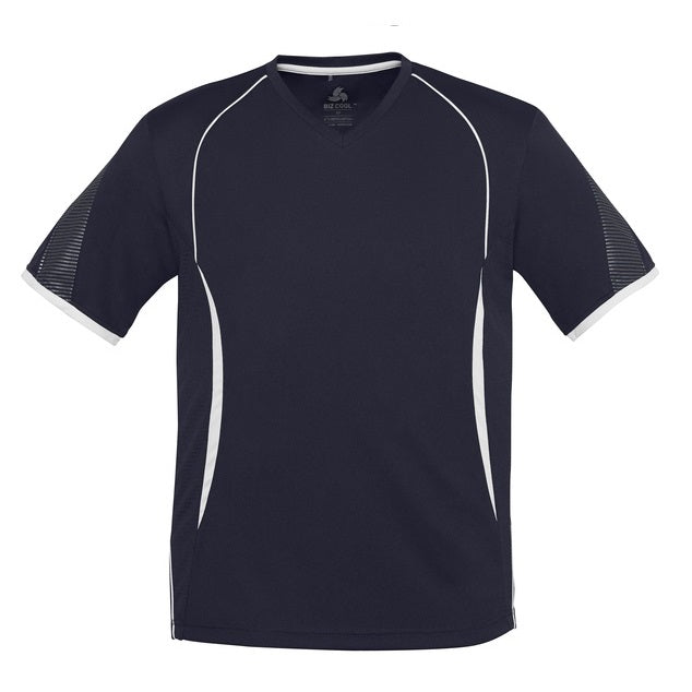 Biz Collection T406MS Mens Razor Tee - Navy/White - Alternative Front View