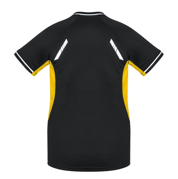 Biz Collection T701LS Ladies Renegade Tee Black/Gold/Silver