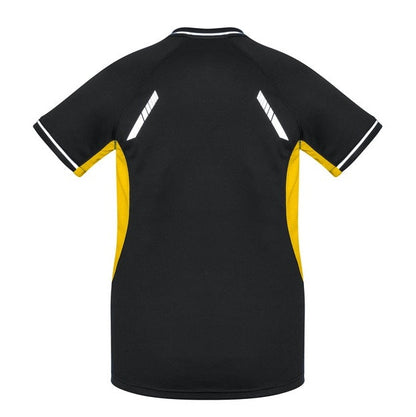 Biz Collection T701LS Ladies Renegade Tee Black/Gold/Silver