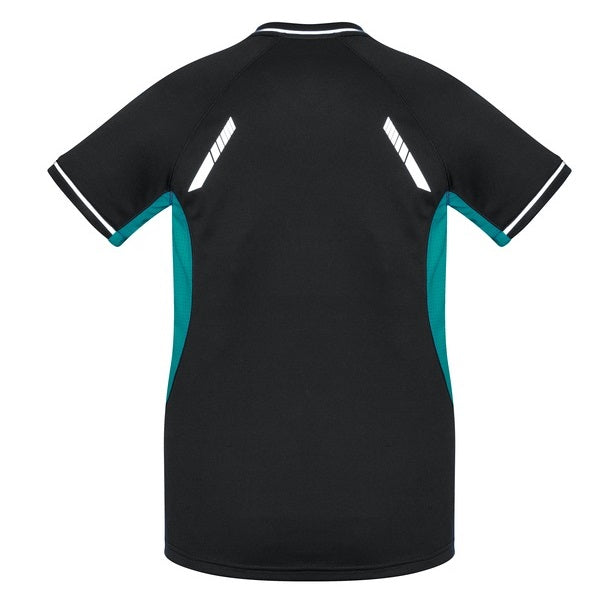 Biz Collection T701LS Ladies Renegade Tee Black/Teal/Silver