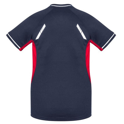 Biz Collection T701LS Ladies Renegade Tee Navy/Red/Silver
