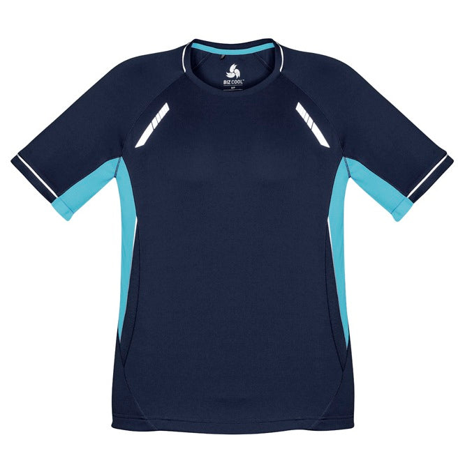 Biz Collection T701MS Mens Renegade Tee - Navy/Sky/Silver - Alternative Front View
