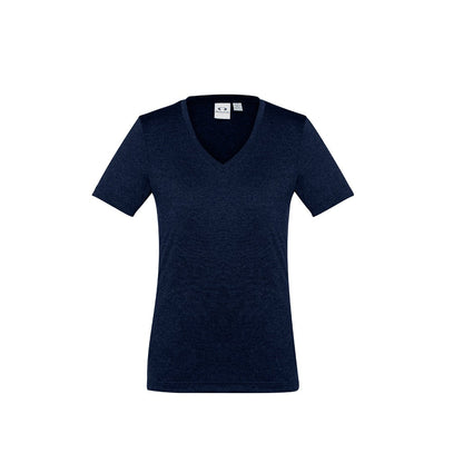 Biz Collection T800LS Ladies Aero Tee Navy