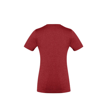 Biz Collection T800LS Ladies Aero Tee Red - Back view