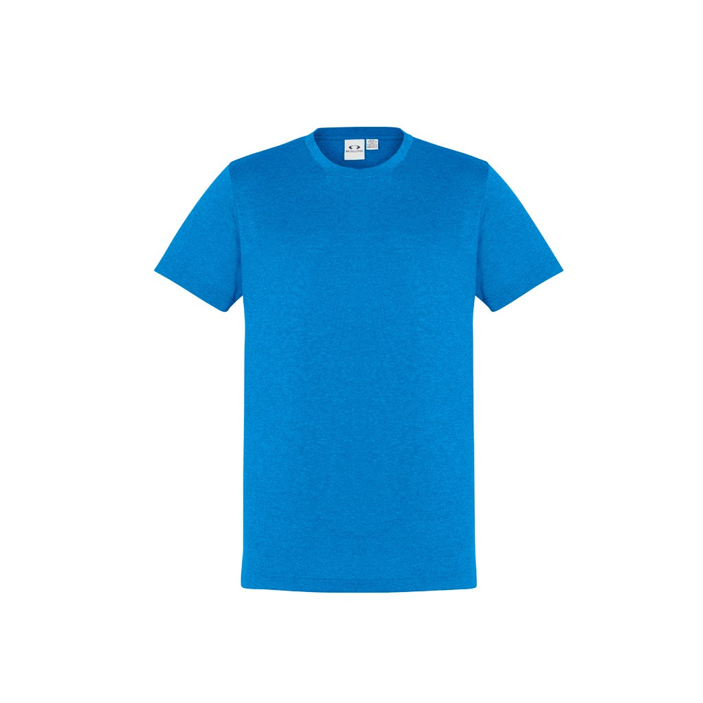 Biz Collection T800MS Mens Aero Tee - Cyan - Front View