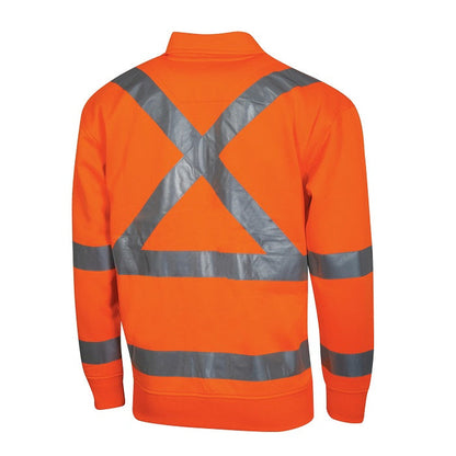 Tru Workwear TF1950T5 1/4 Zip Fleece Jumper With Truvis Reflective Tape