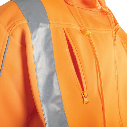 TRu Workwear TF1959T5 Fleece Hoodie With Reflective Tape - NSW Rail