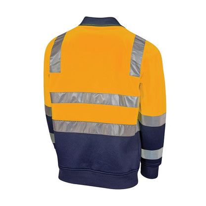 Tru Workwear TF2950T4 1/4 Zip Fleece Jumper With Truvis Reflective Tape
