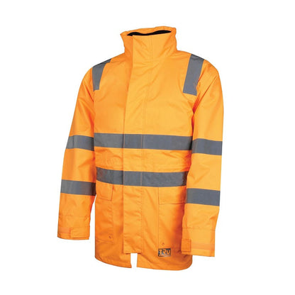 TRu Workwear TJ1910T4 4 In 1 Polyester Oxford Jacket With Reflective Tape - VIC Rail