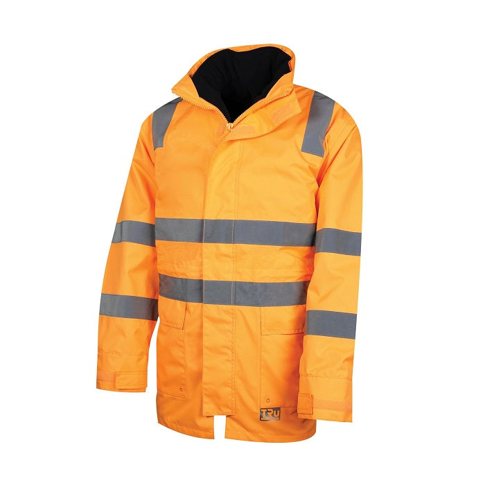 TRu Workwear TJ1910T4 4 In 1 Polyester Oxford Jacket With Reflective Tape - VIC Rail