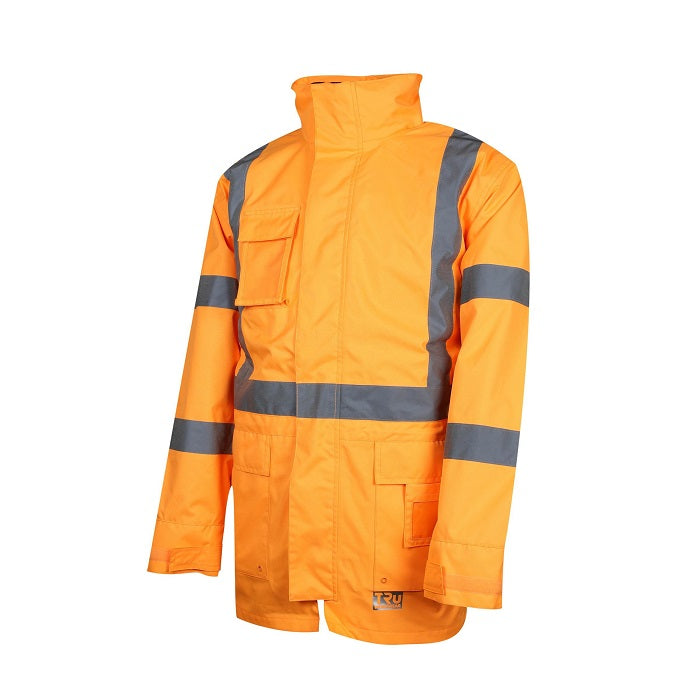 TRu Workwear TJ1910T5 4 In 1 Polyester Oxford Jacket With Reflective Tape - NSW Rail