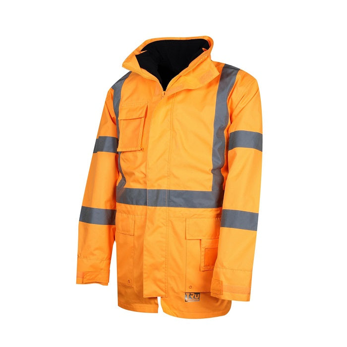 TRu Workwear TJ1910T5 4 In 1 Polyester Oxford Jacket With Reflective Tape - NSW Rail