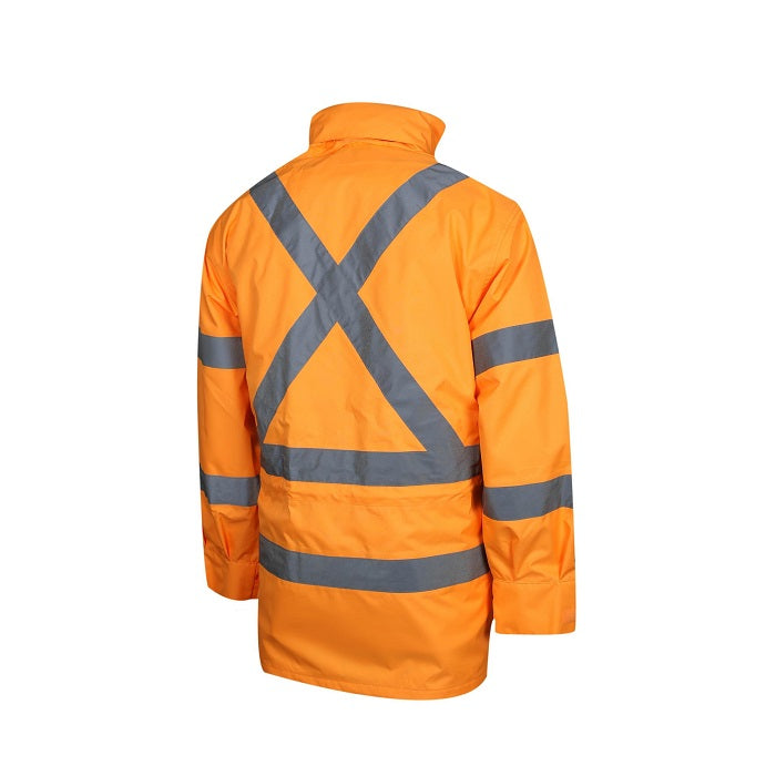 TRu Workwear TJ1910T5 4 In 1 Polyester Oxford Jacket With Reflective Tape - NSW Rail