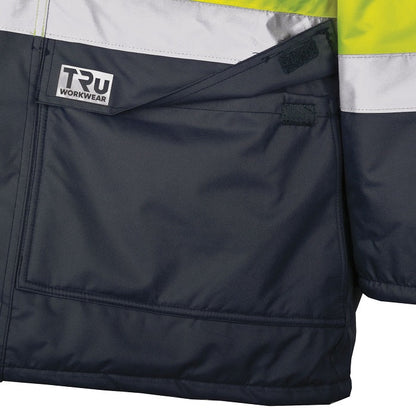Tru Workwear TJ2930T4 Quilted Rain Jacket With Reflective Tape