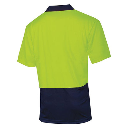Tru Workwear TS2415 Recycled Anti-Microbial Micromesh S/S Two Tone Hi-Vis Polo Shirt