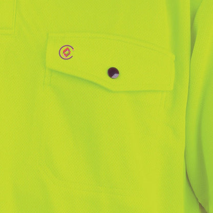 Tru Workwear TS2415 Recycled Anti-Microbial Micromesh S/S Two Tone Hi-Vis Polo Shirt