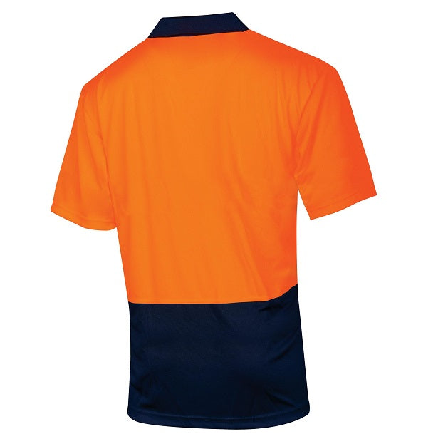 Tru Workwear TS2415 Recycled Anti-Microbial Micromesh S/S Two Tone Hi-Vis Polo Shirt