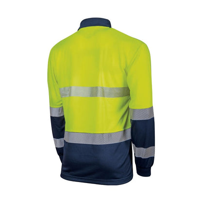 TRu Workwear TSW2415T1 Womens Recycled Anti-Microbial Micromesh S/S Two Tone Hi-Vis Polo Shirt W/ Segmented Tape