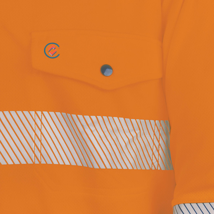 TRu Workwear TSW2415T1 Womens Recycled Anti-Microbial Micromesh S/S Two Tone Hi-Vis Polo Shirt W/ Segmented Tape