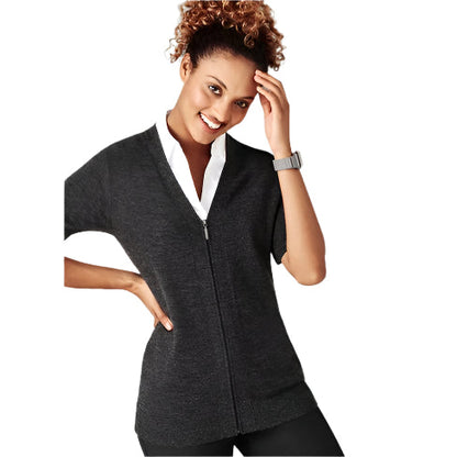 Bizcare CK962LC Womens Zip Front Short sleeve cardigan