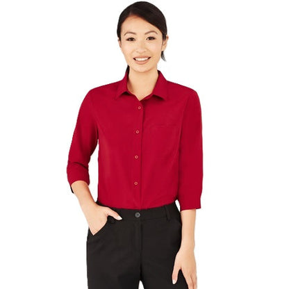 Biz Care CS951LT Womens Florence Plain 3/4 Sleeve Shirt