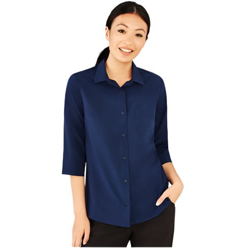 Biz Care CS951LT Womens Florence Plain 3/4 Sleeve Shirt
