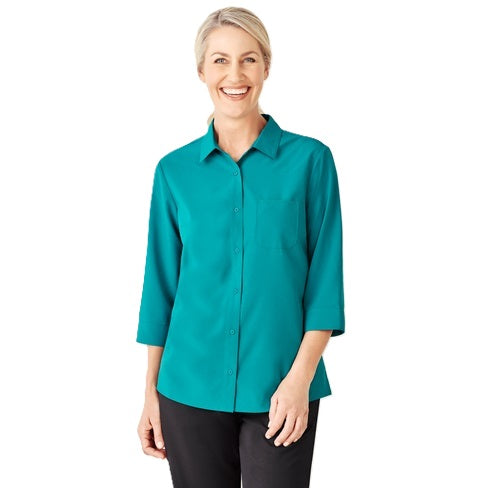 Biz Care CS951LT Womens Florence Plain 3/4 Sleeve Shirt
